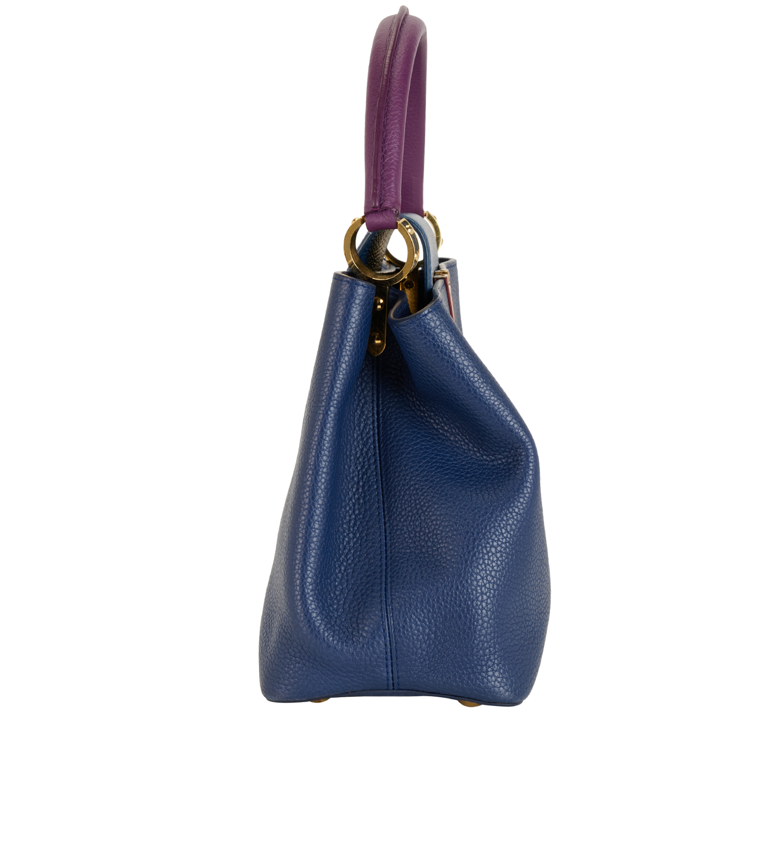 GM Capucines Bag, &pound;1,600, Handbags, Blue, Leather, Side view